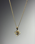 Filigrane Floral Plaqué Or Oxyde de Zirconium