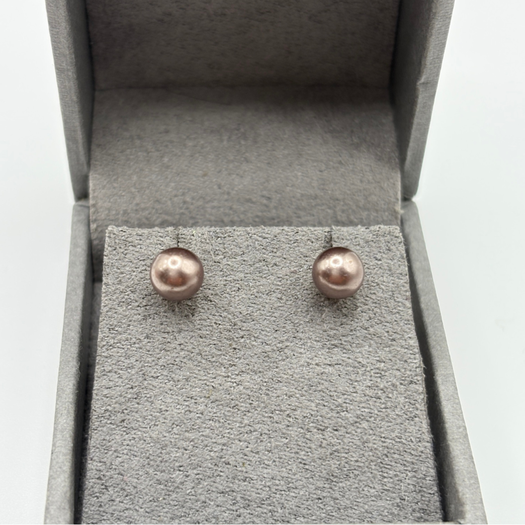 Simulated Black Pearl Earrings