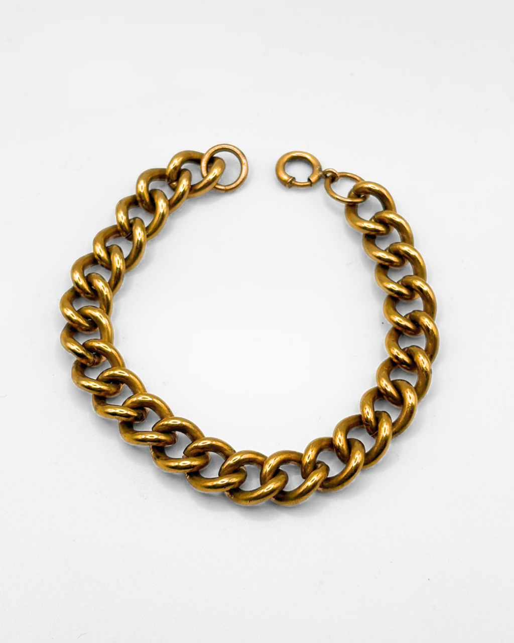 Heavy Rolled Gold Curb Bracelet