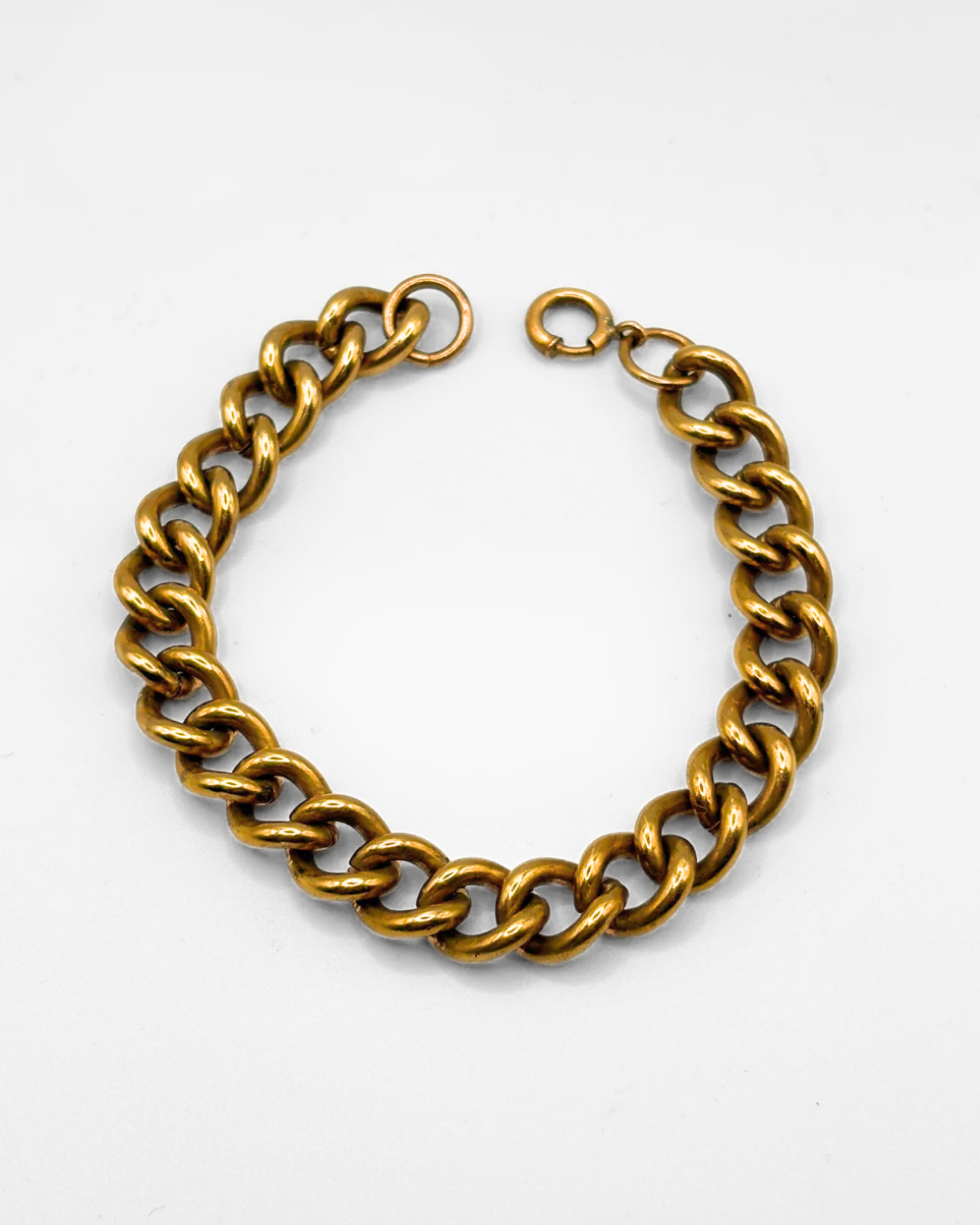 Heavy Rolled Gold Curb Bracelet