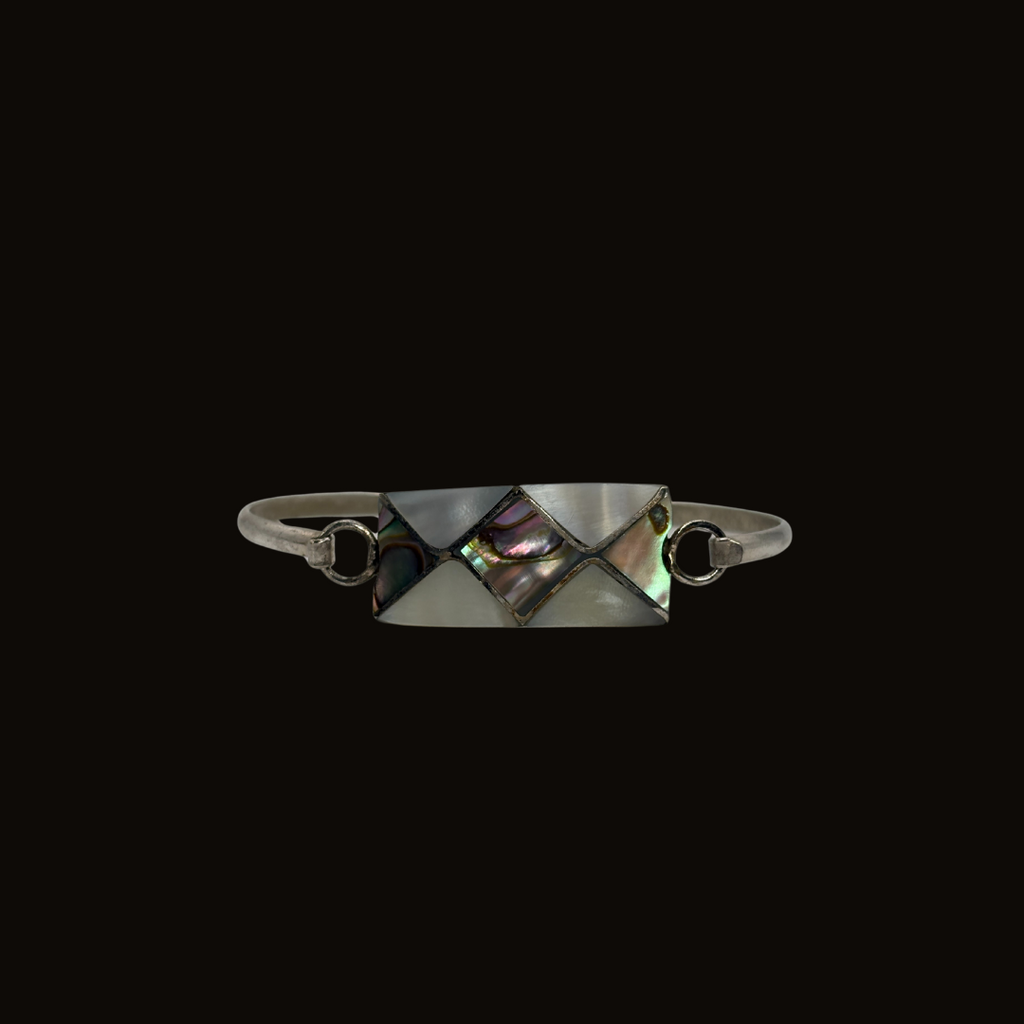 Sterling Alpaca Mother of Pearl Bangle