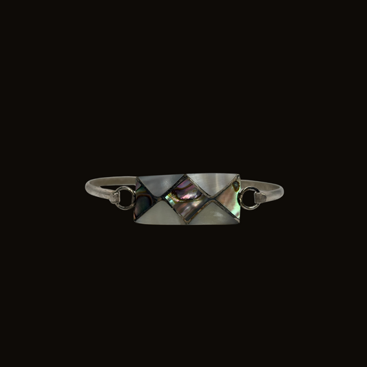 Sterling Alpaca Mother of Pearl Bangle