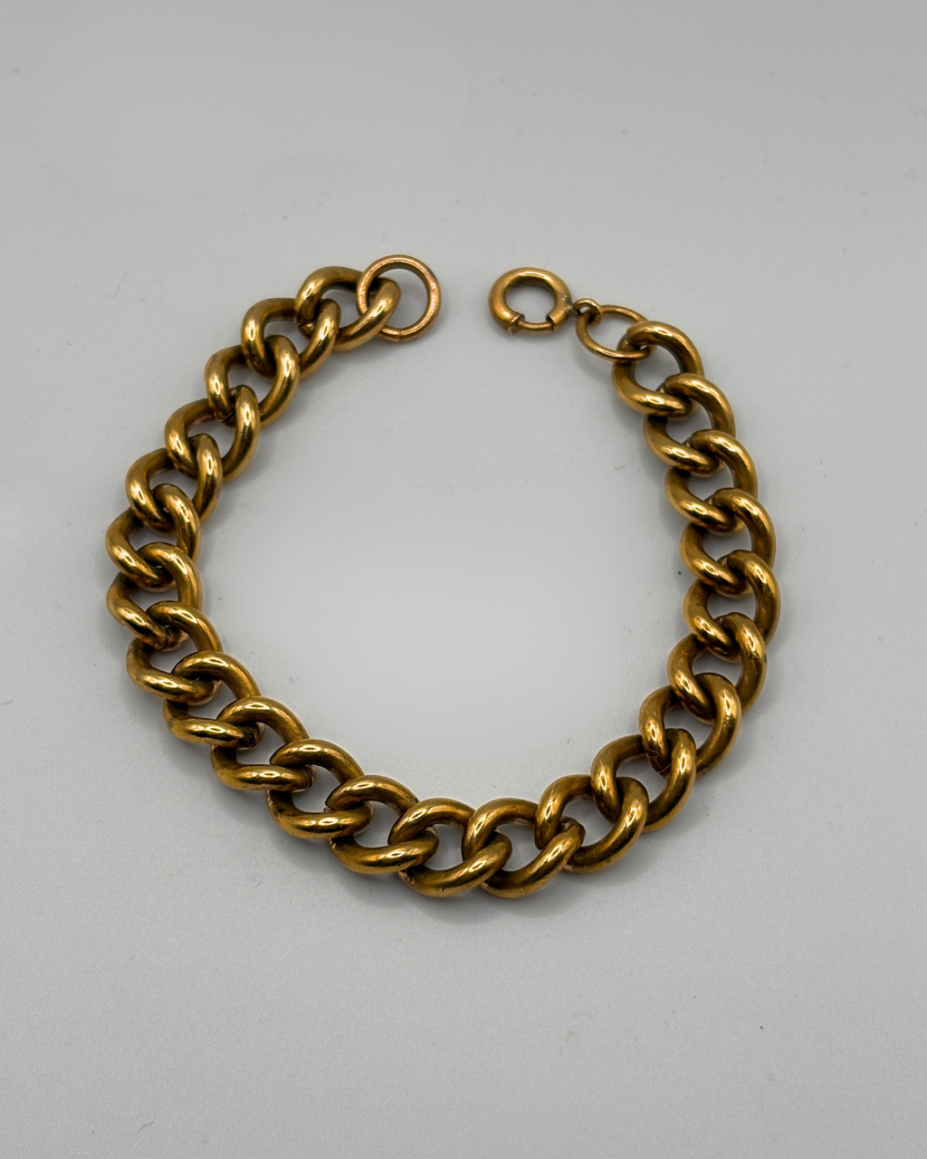 Heavy Rolled Gold Curb Bracelet