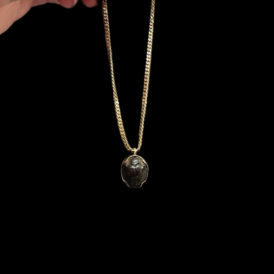 12KT Genuine Scarab Necklace