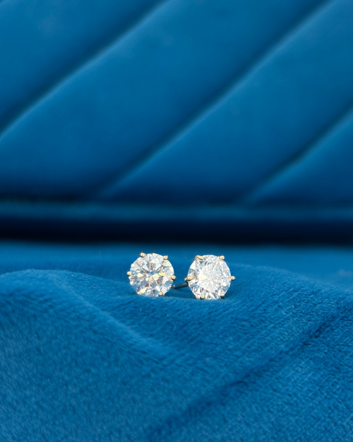 14K Gold Diamond Stud Earrings — 1.61ct