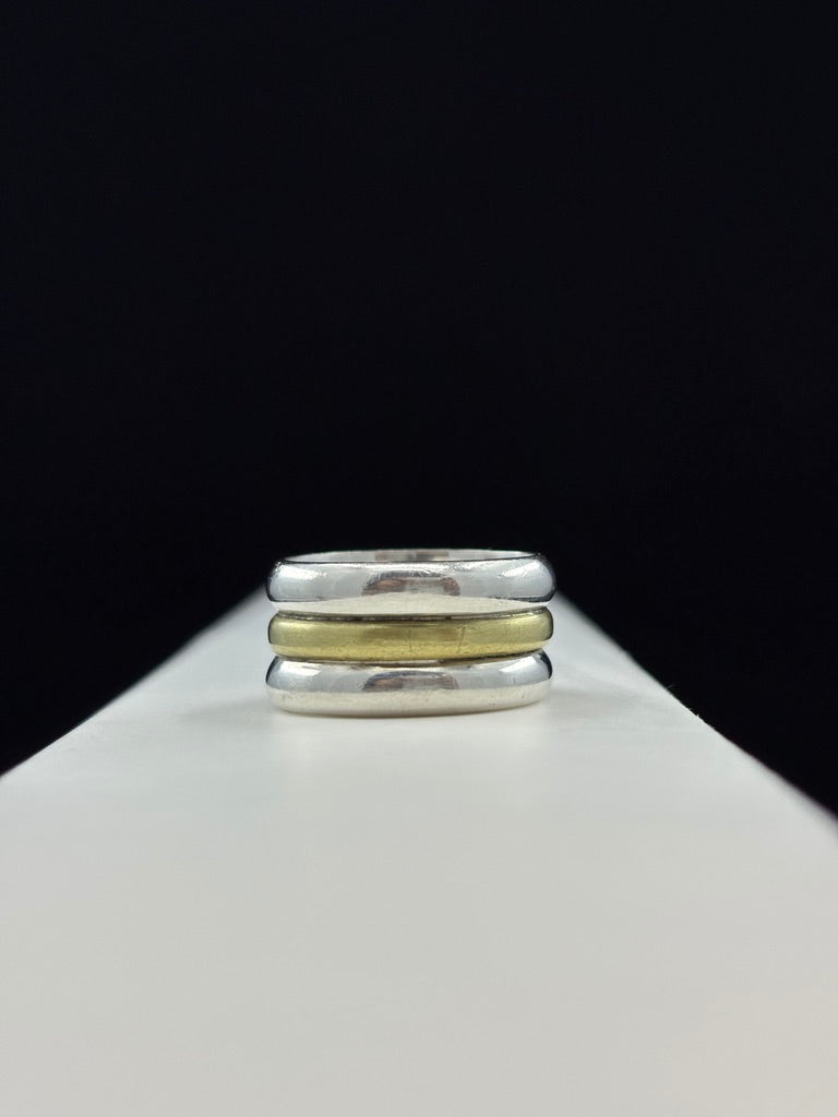 Sterling Mexico Triple Band Ring