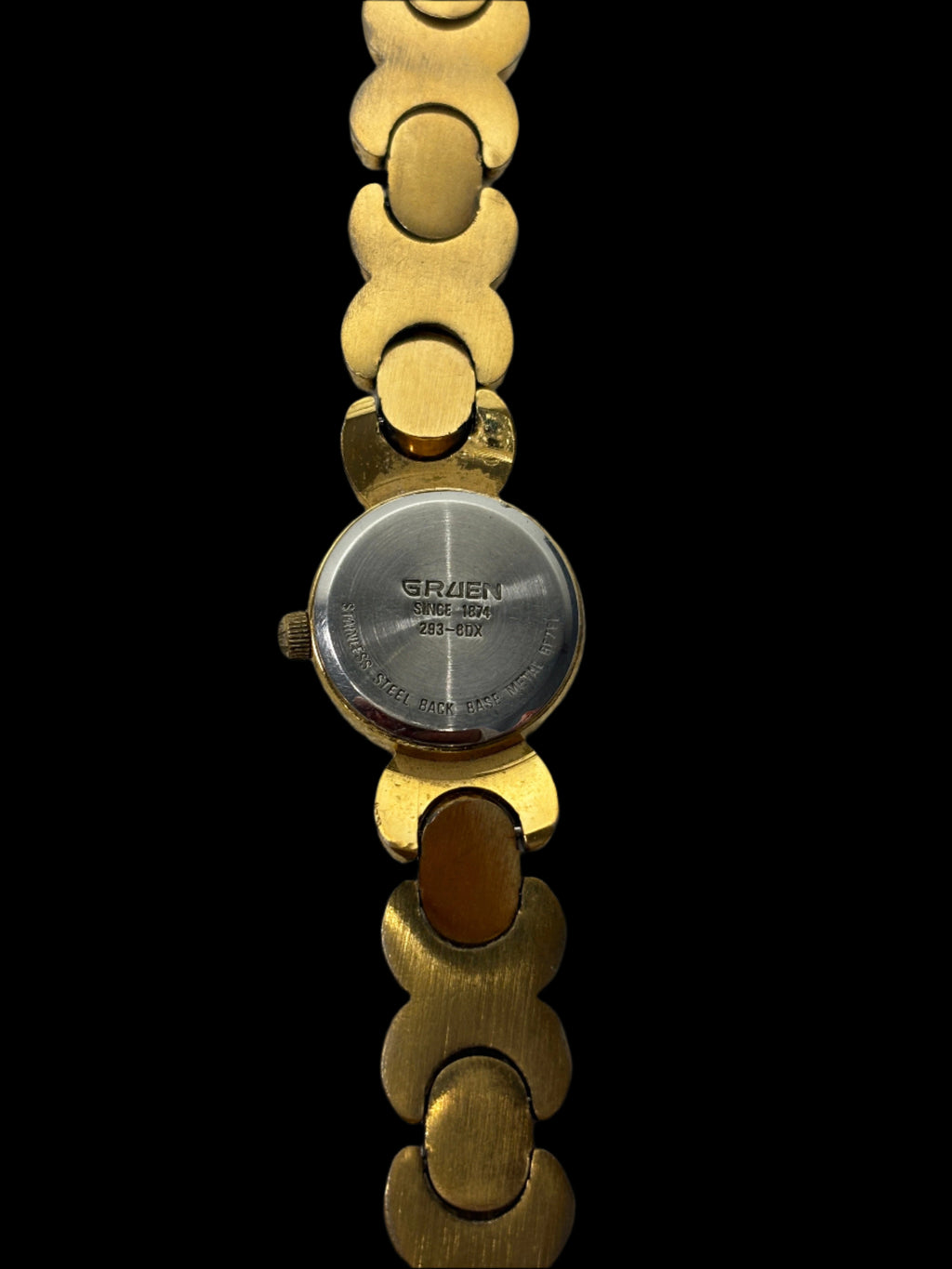 Montre Gruen en or à cadran abalone