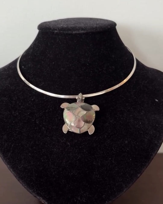 Sterling-Abalone-Schildkröten-Anhänger/Brosche
