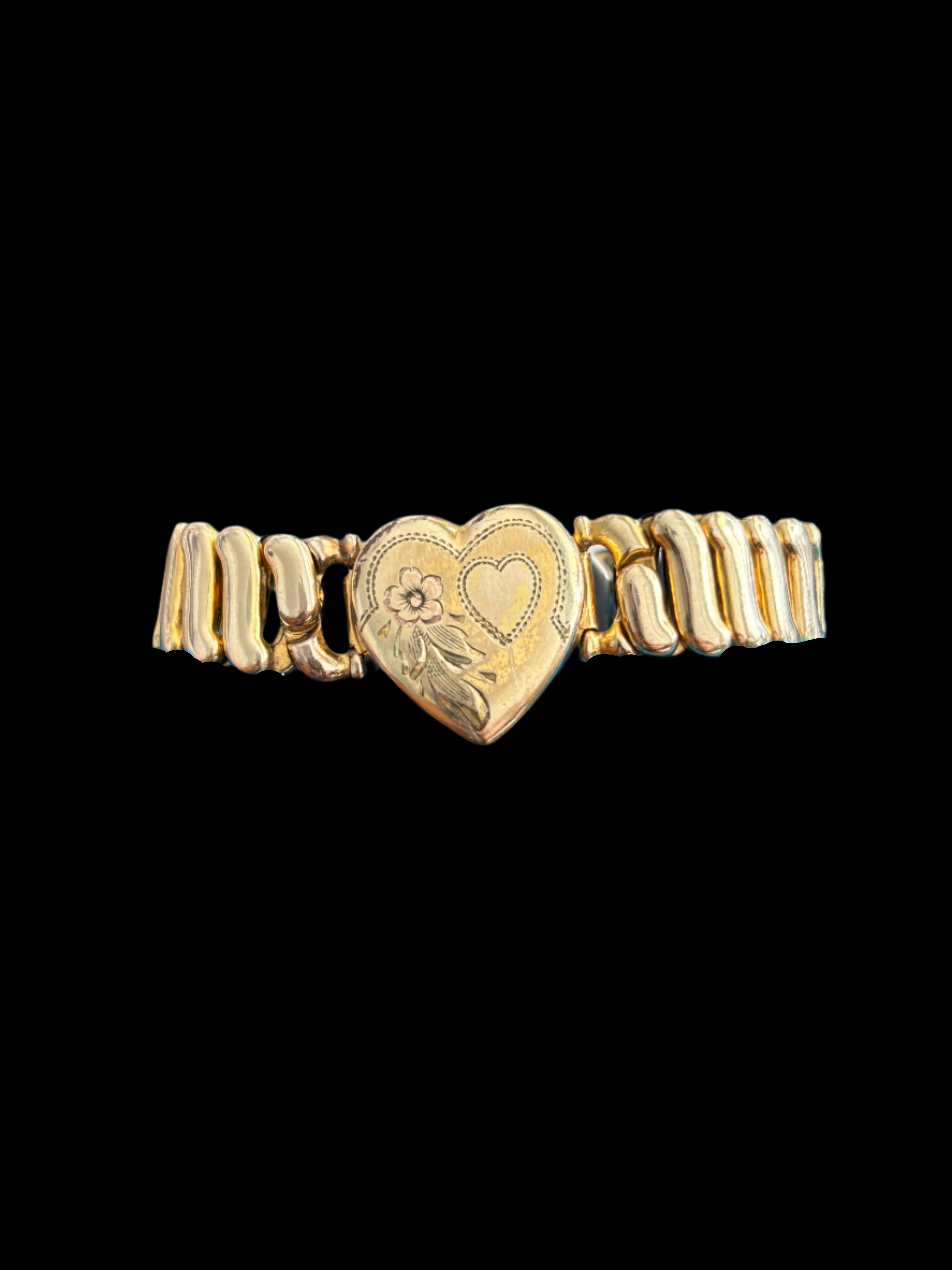 Rare Gold-filled Sweetheart Expansion Bracelet