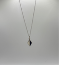 Pendentif et collier en argent 925 avec diamant du Mexique