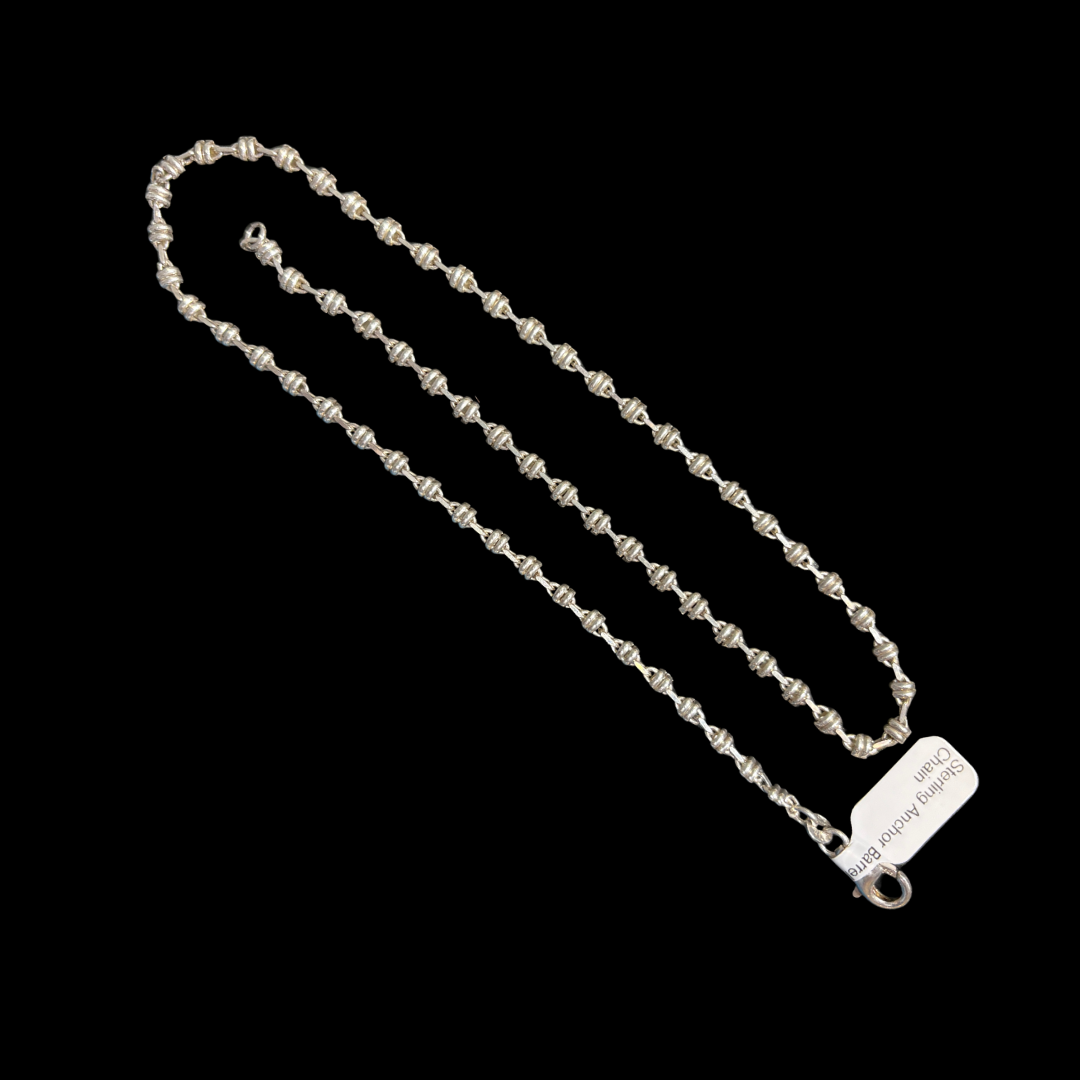 Sterling Anchor Barrel Chain