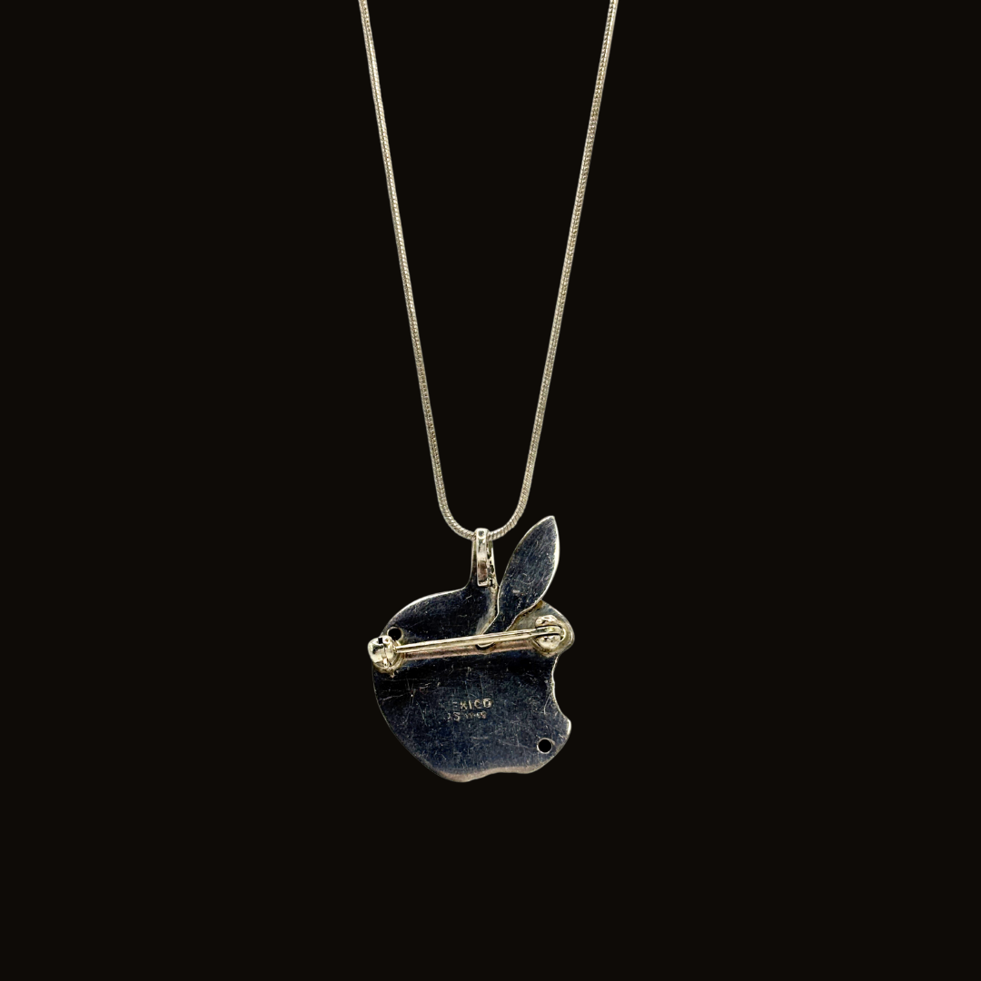 Sterling Taxco Apple Brooch/Pendant Necklace