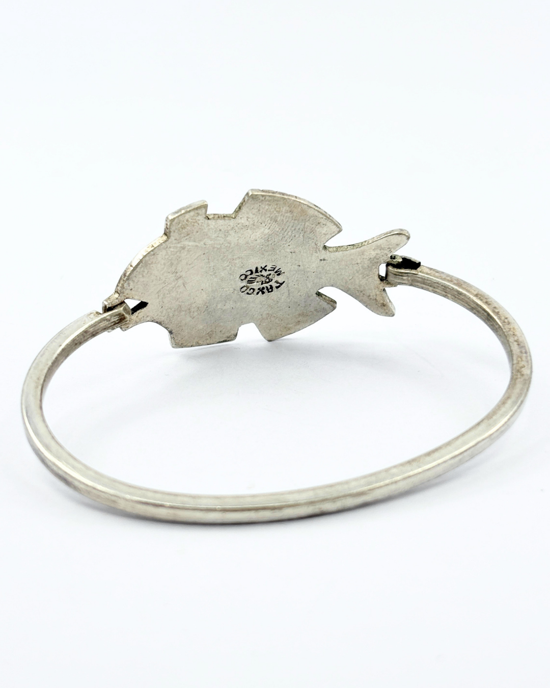Taxco Silver Inlaid Turquoise Bracelet Cuff