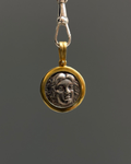 18KT Gold over Sterling Silver Ancient Coin Apollo Pendant