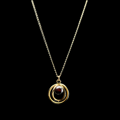 Gold Filled Pearl Orbit Necklace