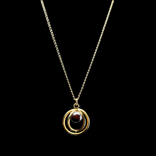 Gold Filled Pearl Orbit Necklace