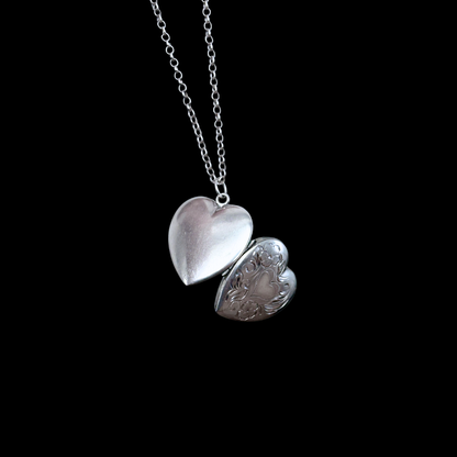 4 Picture Sterling Heart locket