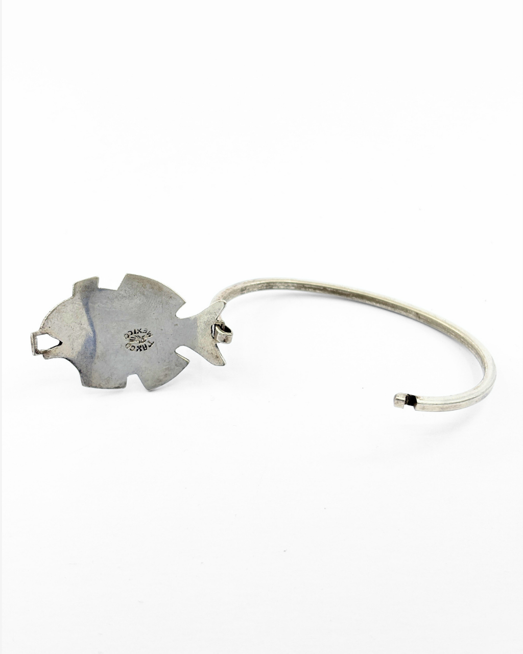 Taxco Silver Inlaid Turquoise Bracelet Cuff