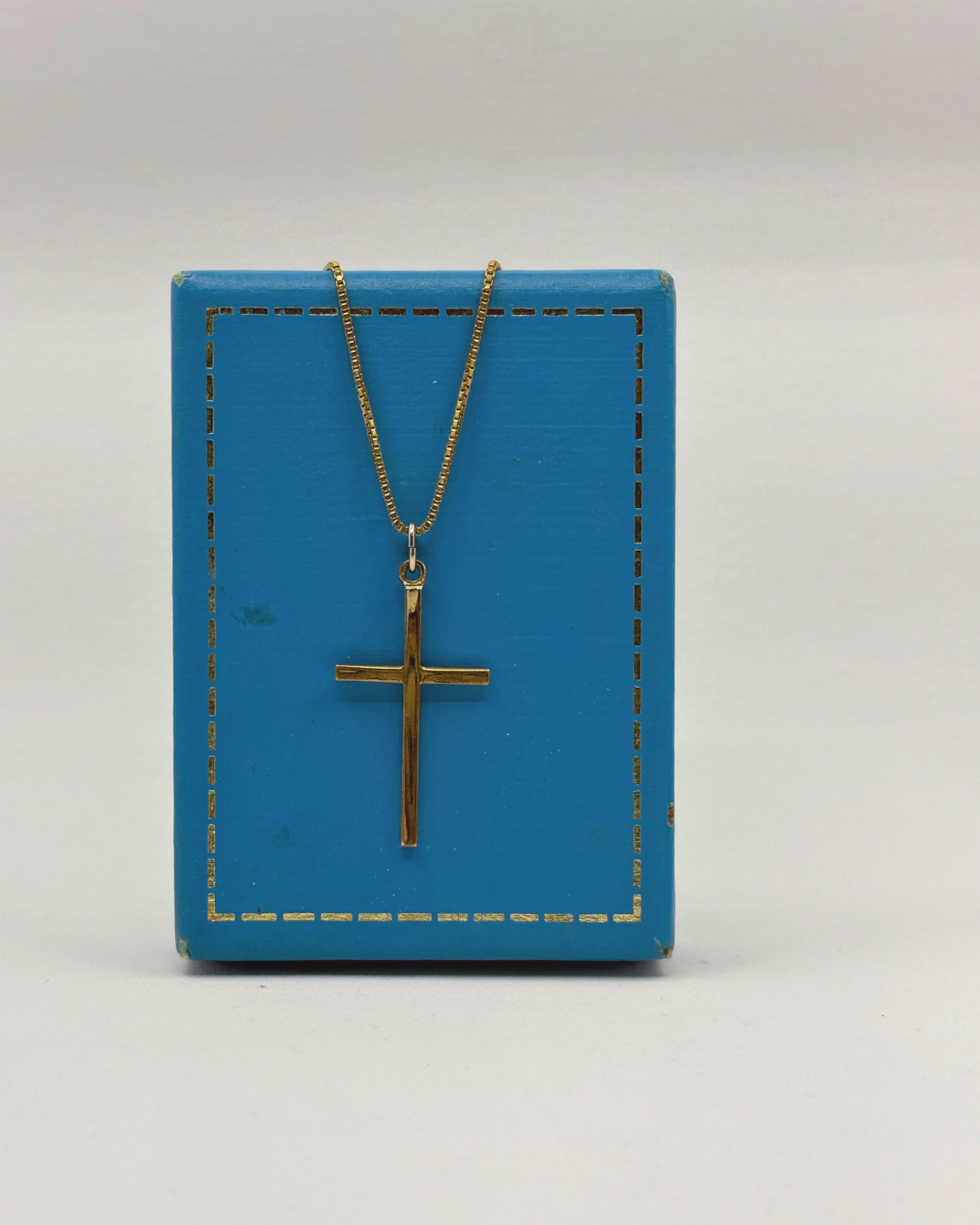 Gold Filled Engraved Cross Necklace