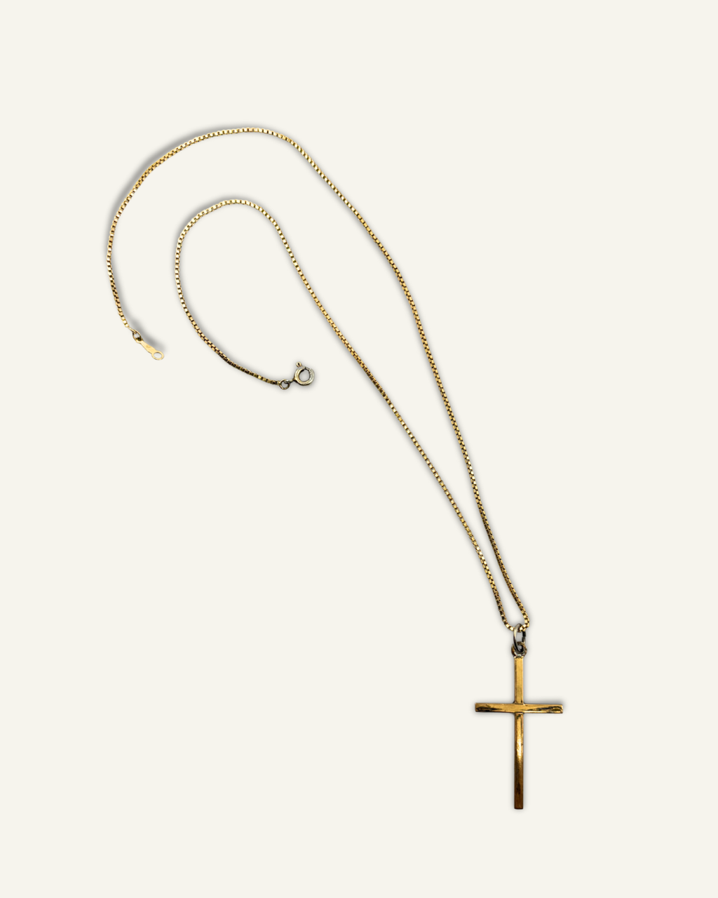 Gold Filled Engraved Cross Necklace