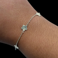 Sterling Dainty Flower Bracelet