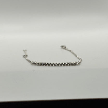 Sterling Moissanite Half Eternity Bracelet