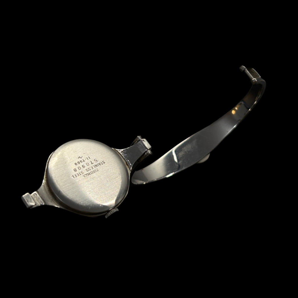 Bouton de manchette manuel Seiko à cadran bicolore