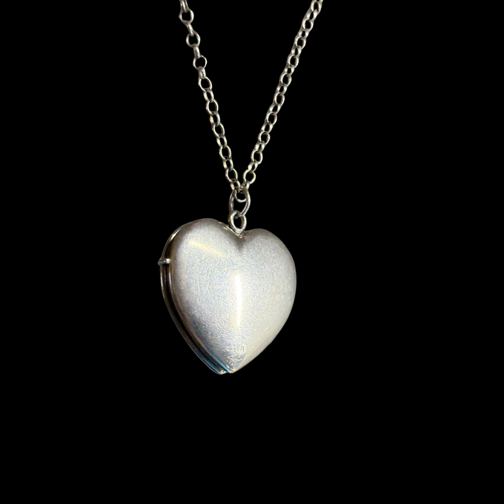 4 Picture Sterling Heart locket