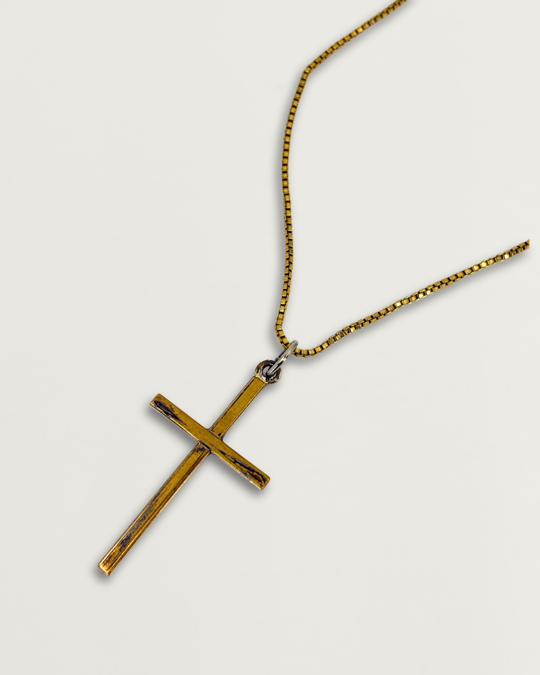 Gold Filled Engraved Cross Necklace
