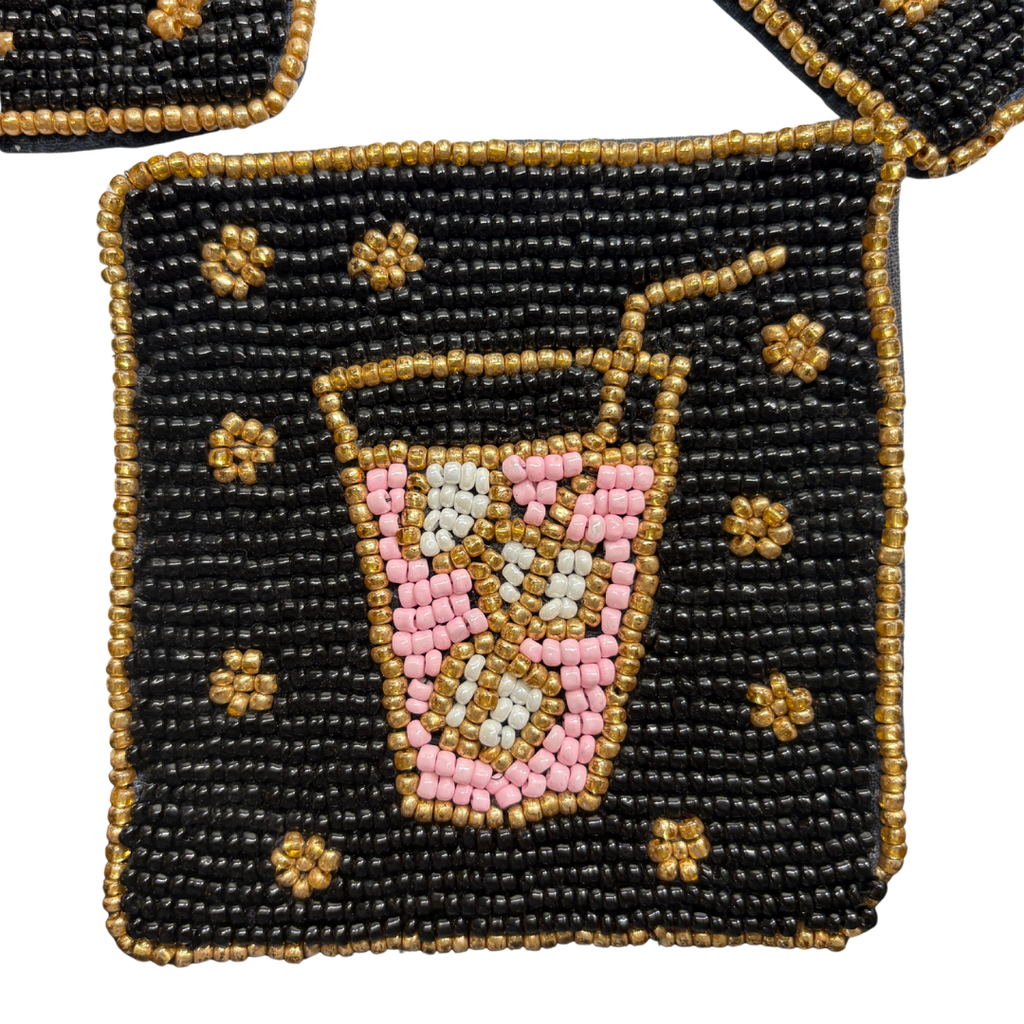 Vintage Beaded Cocktail Coasters