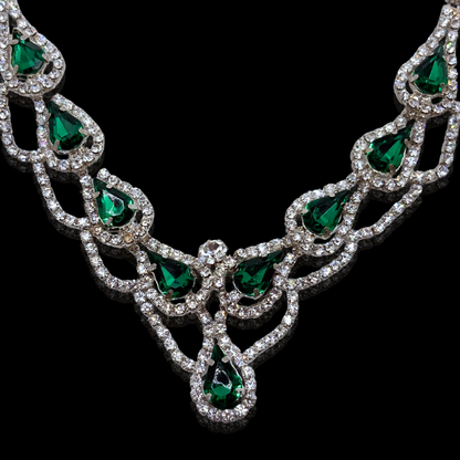 Emerald Rhinestone Necklace