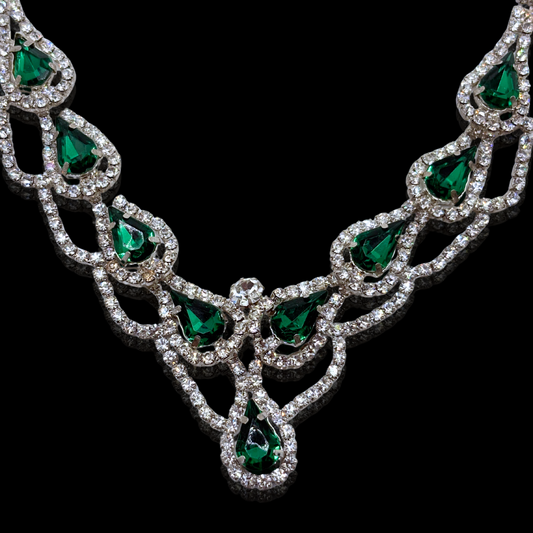 Emerald Rhinestone Necklace