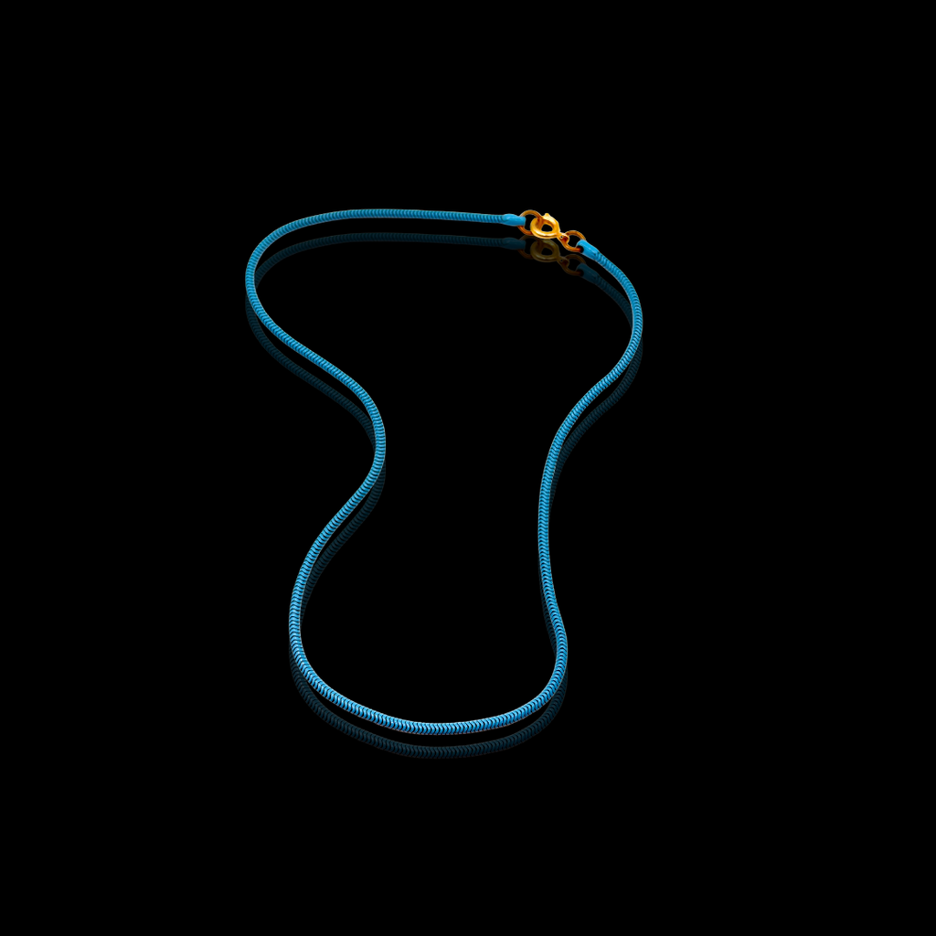 Electric Blue Enamel Chain