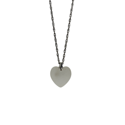 Sterling Heart Glass & Gemstone Necklace