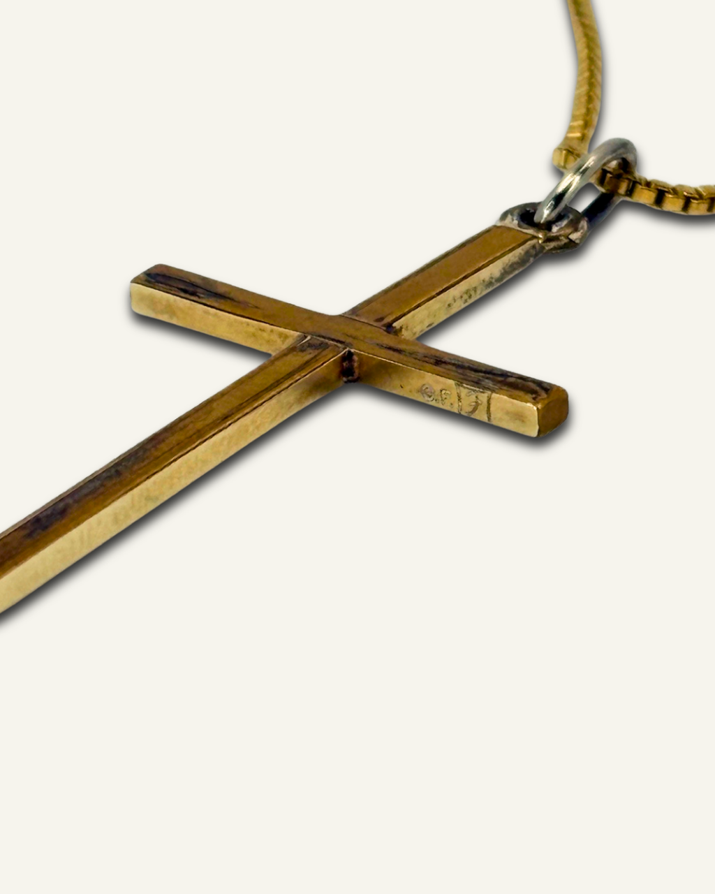Gold Filled Engraved Cross Necklace