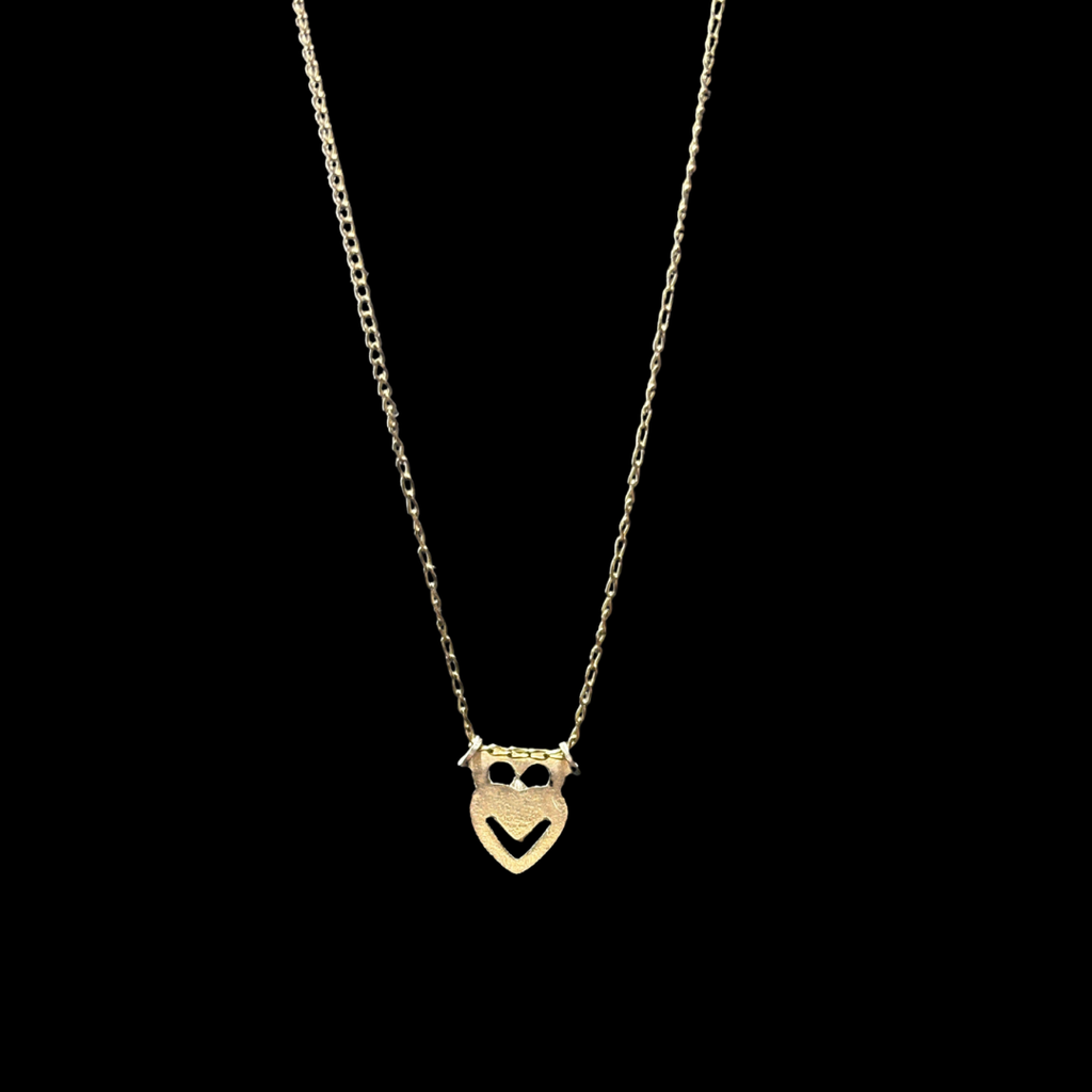 Gold Filled Diamond Claddagh Necklace