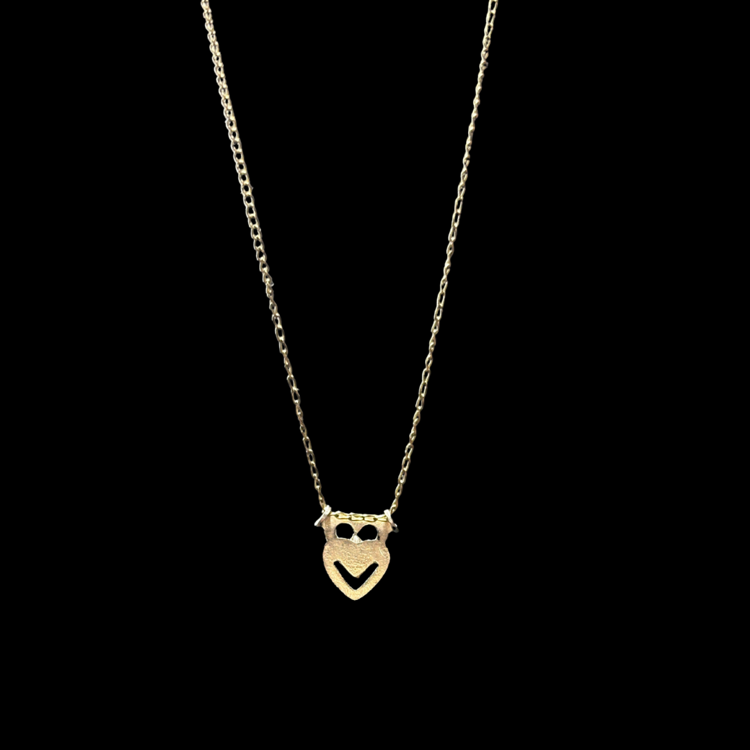 Gold Filled Diamond Claddagh Necklace