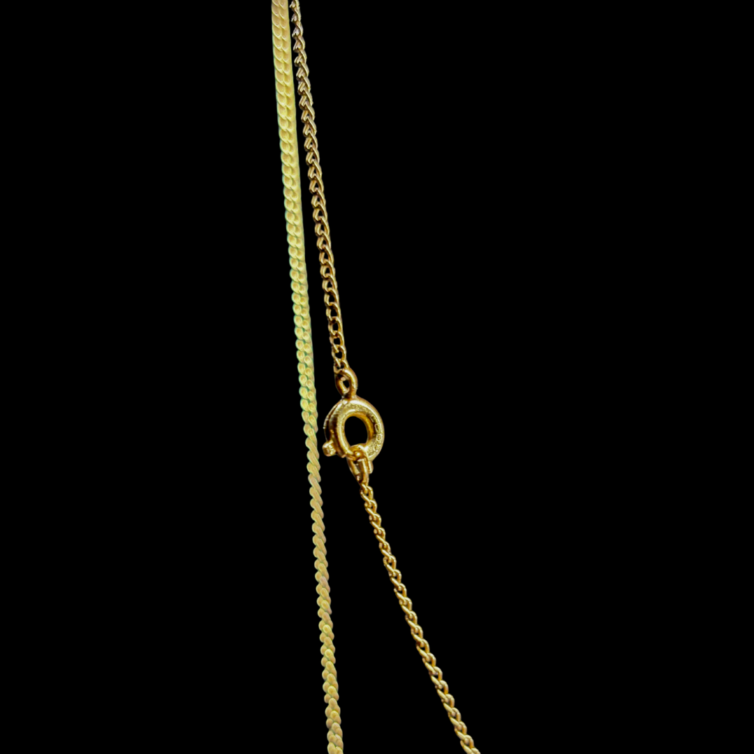 Rolled Gold Cultured Pearl Necklace