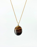 Vintage Gold Filled Agate Necklace