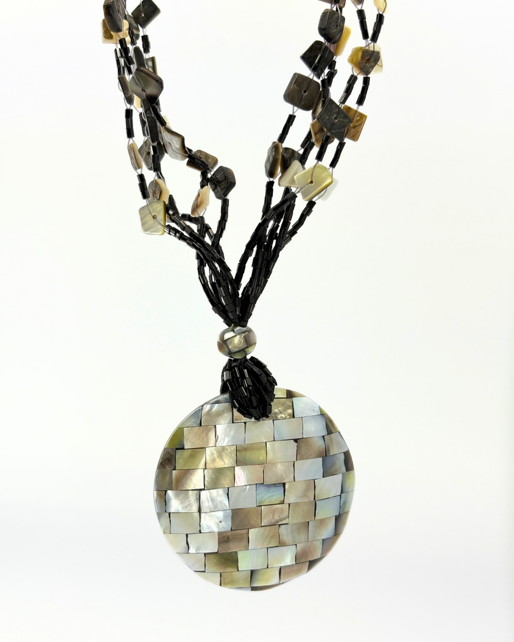 Inlaid Abalone Statement Necklace