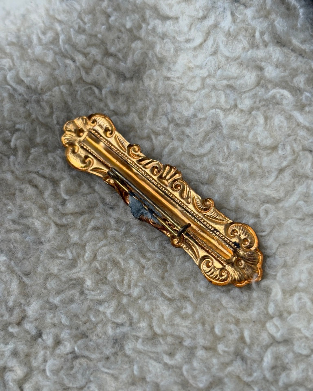 Art Nouveau Gold Gilt Name Bar