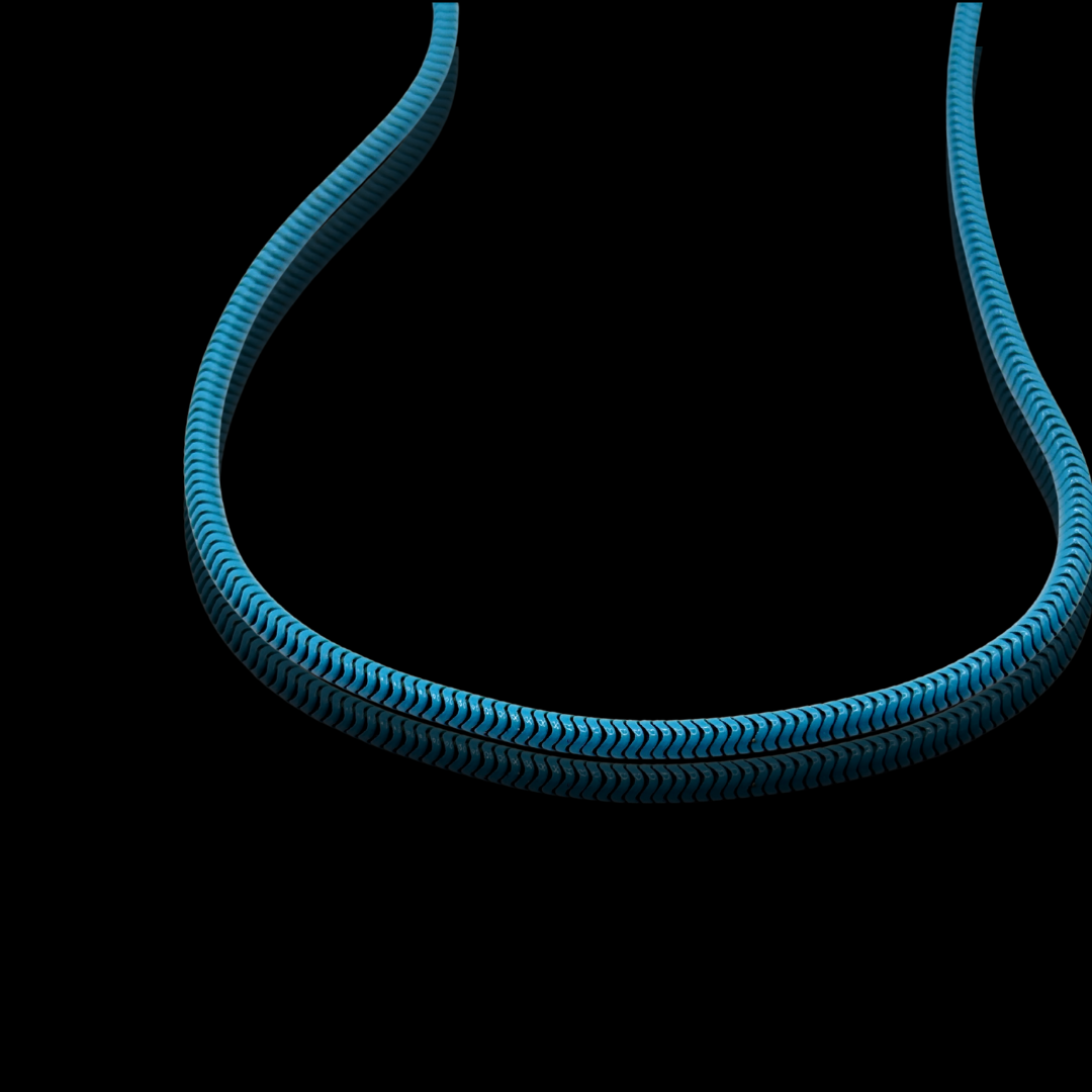Electric Blue Enamel Chain