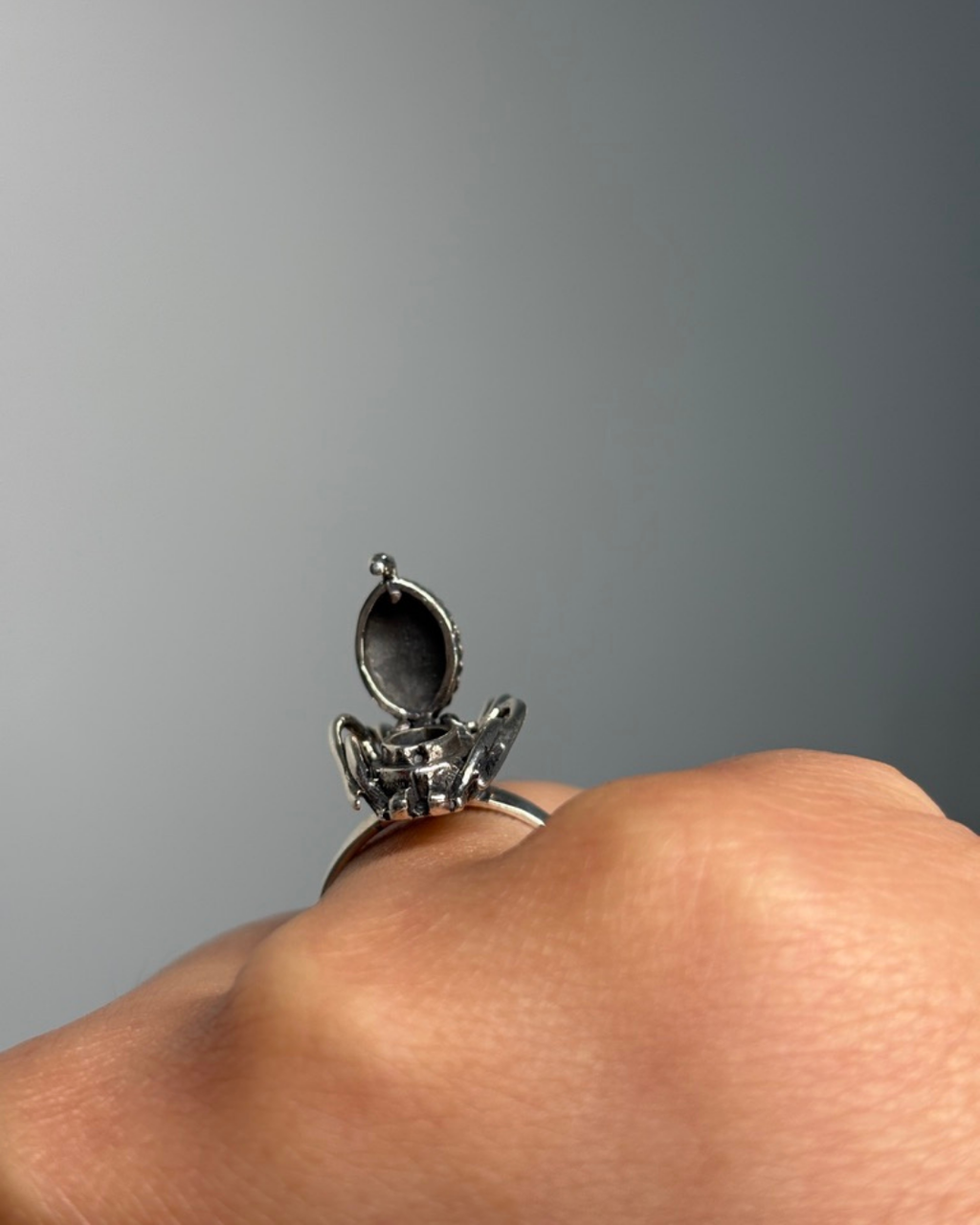 Sterling Silver Spider "Poison" Ring