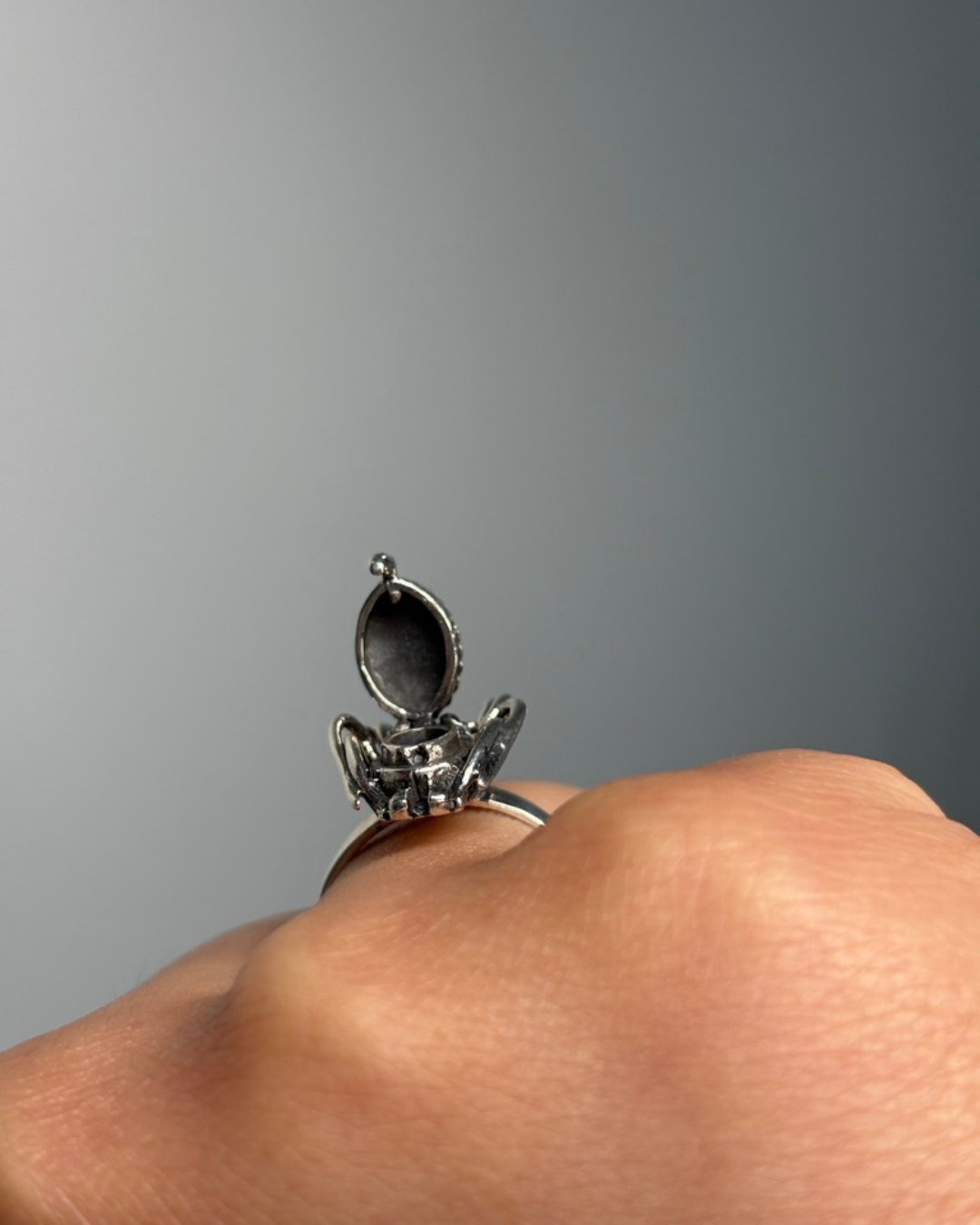 Sterling Silver Spider "Poison" Ring