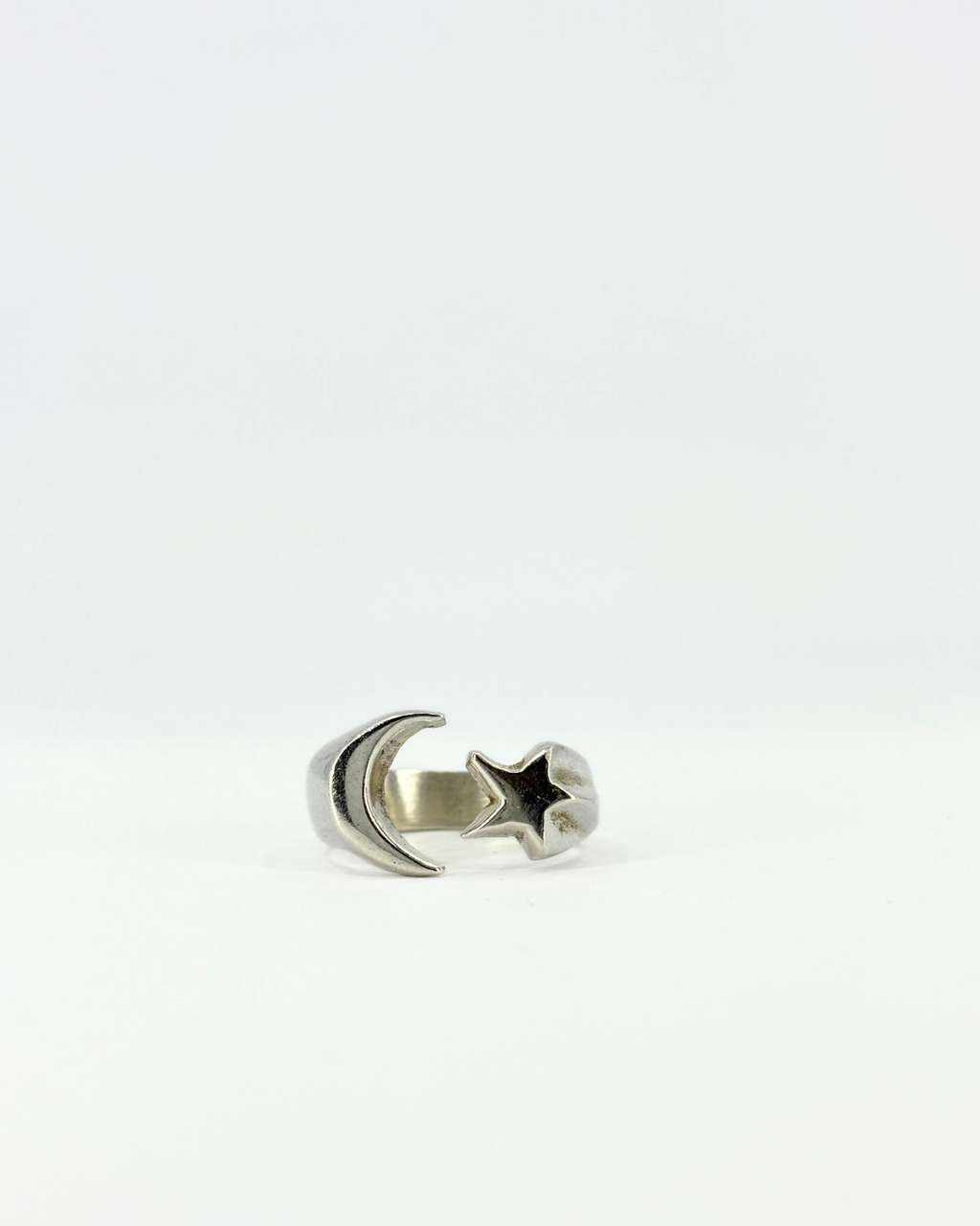 Sterling Silver Celestial "Star and Moon" Ring