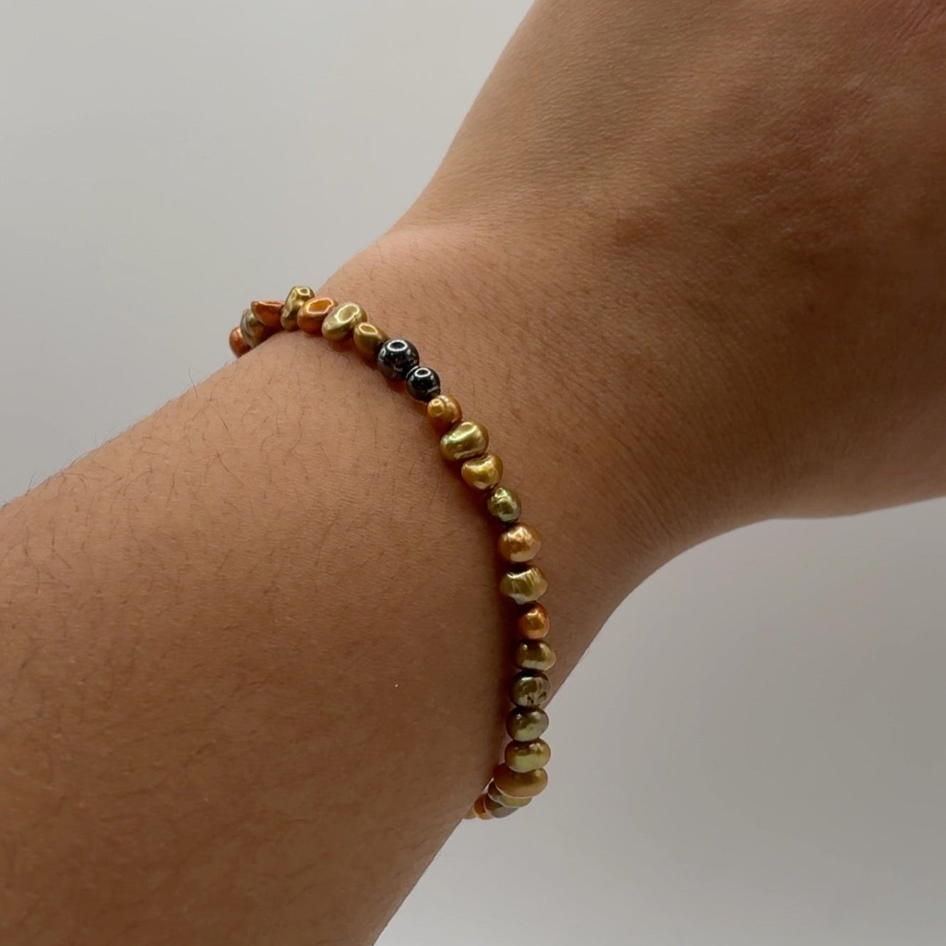 Golden Hour Freshwater Pearls with Marcasite Stones