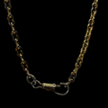 Gold Plated Watch Chain & Dog Clip Choker