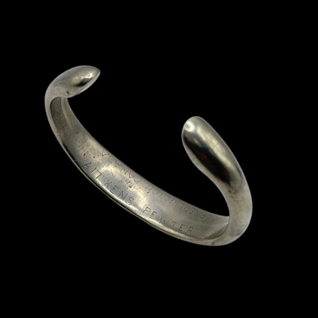 Rare Aitkens Pewter Silver Cuff