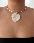 Vintage Mother of Pearl Heart Pendant