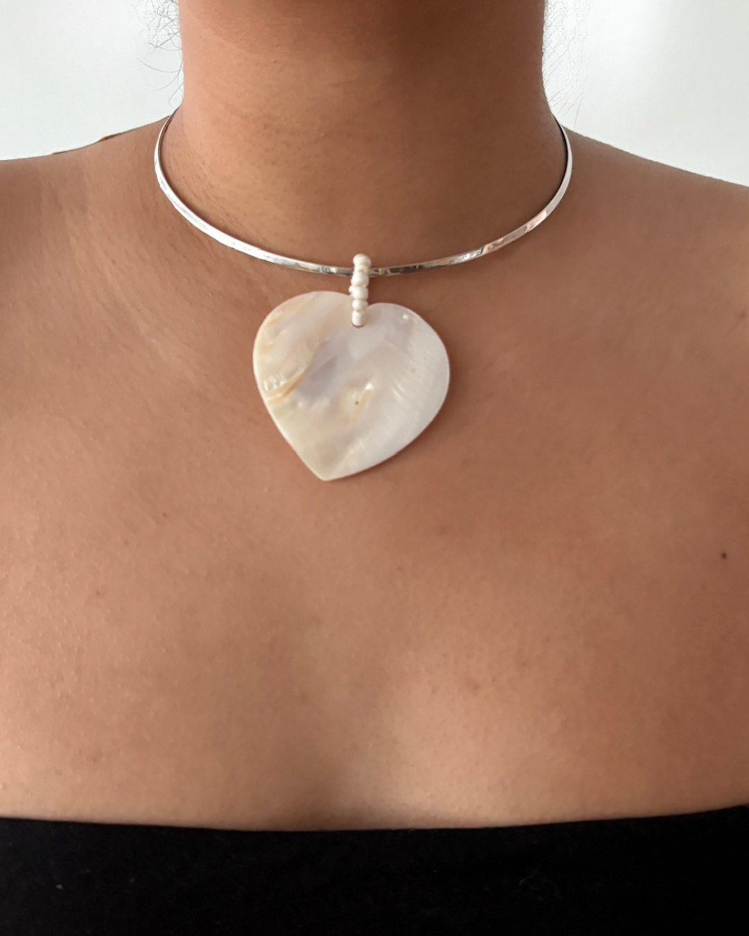 Vintage Mother of Pearl Heart Pendant